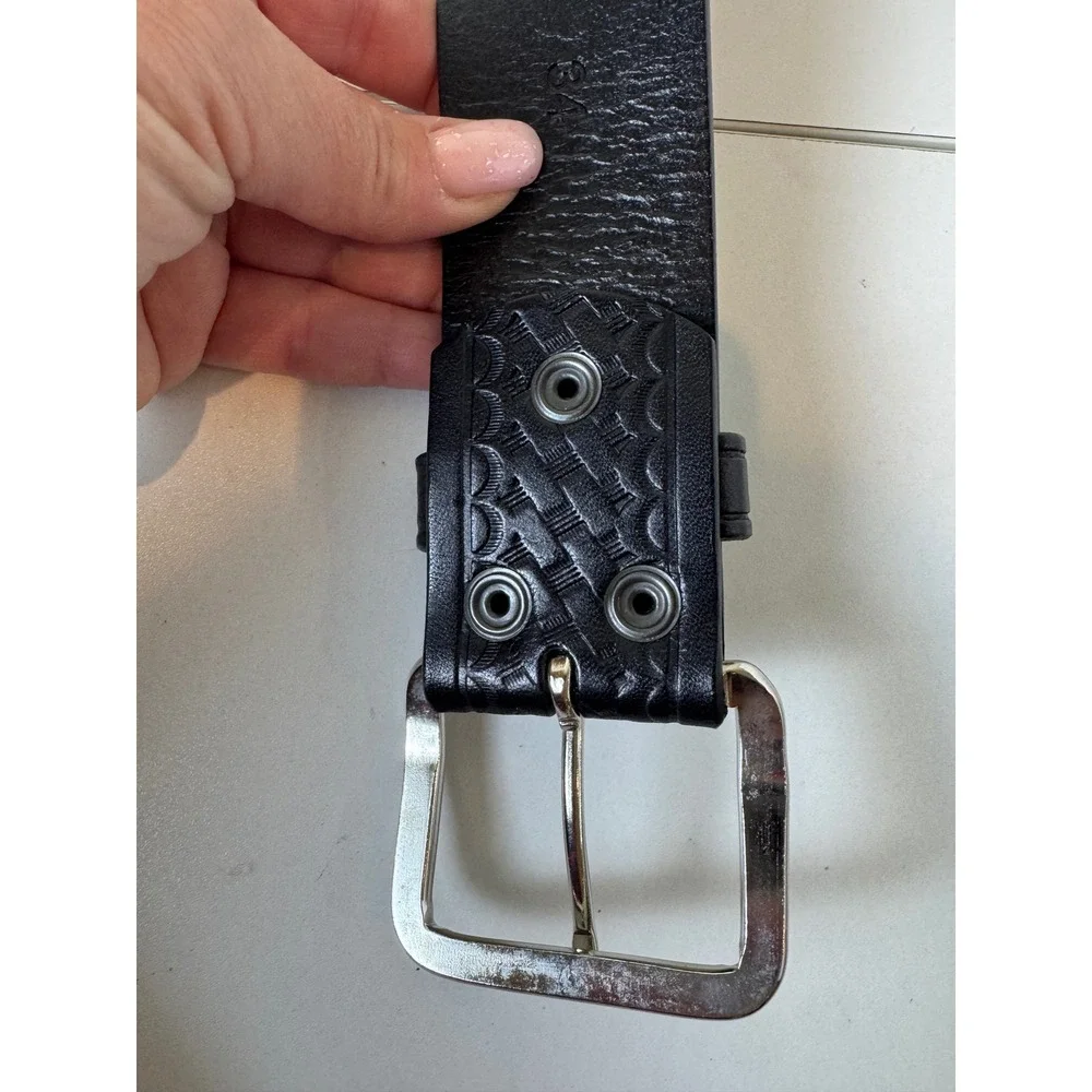Belts Utility Uniform Work Basketweave Cowhide Leather 34 Black‎ Western Cowboy
